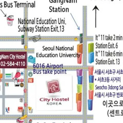 Gangnam City Hostel городской автобус