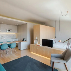 Апартаменты Baumhaus Serviced Apartments комната для гостей