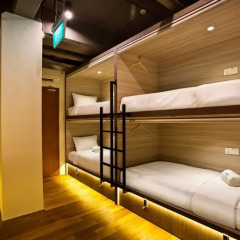 Capsule Pod Boutique Hostel Кровать в общем номере фото 17