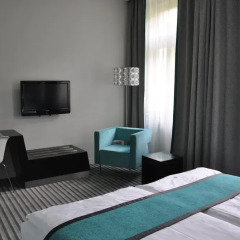 Отель Red & Blue design 4* Стандартный номер с двуспальной кроватью фото 8
