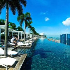Отель Marina Bay Sands бассейн фото 3