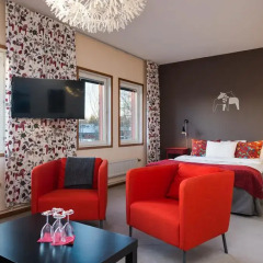 Отель Hotell Fridhemsgatan 3* Стандартный семейный номер с различными типами кроватей фото 6