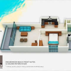 The Beach - All Suite Hotel 3* Люкс с различными типами кроватей