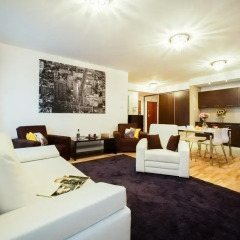 Отель Platinum Towers Central Apartments Польша, Варшава - отзывы, цены и фото номеров - забронировать отель Platinum Towers Central Apartments онлайн комната для гостей фото 4