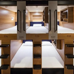Отель Y's Cabin Yokohama Kannai 2* Капсула в мужском общем номере фото 2