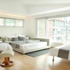 Отель The Mei Haus Hongdae 3* Стандартный семейный номер с двуспальной кроватью фото 22