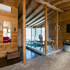 Гостиница Winter Cottage In Peredelkino With Sauna Коттедж с различными типами кроватей фото 15
