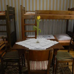 Hostel Mleczarnia Кровать в общем номере с двухъярусной кроватью фото 15