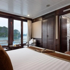 Отель Pelican Halong Cruise 4* Номер Делюкс с различными типами кроватей фото 5