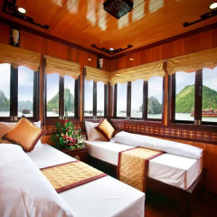 Отель Halong Golden Lotus Cruise Вьетнам, Халонг - отзывы, цены и фото номеров - забронировать отель Halong Golden Lotus Cruise онлайн комната для гостей