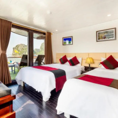 Отель Halong Paloma Cruise 4* Представительский люкс с различными типами кроватей фото 4