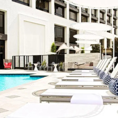 Отель Beverly Hills Marriott бассейн фото 3