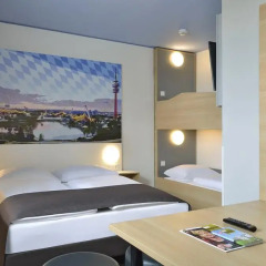 B&B Hotel München City-Nord 2* Стандартный семейный номер с двуспальной кроватью фото 4