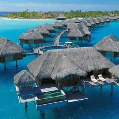 Отель Four Seasons Resort Bora Bora 5* Бунгало с различными типами кроватей фото 14