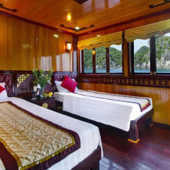 Отель Halong Golden Lotus Cruise Вьетнам, Халонг - отзывы, цены и фото номеров - забронировать отель Halong Golden Lotus Cruise онлайн комната для гостей фото 3