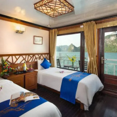Отель Gray Line Halong Cruise 4* Номер Делюкс с различными типами кроватей фото 9