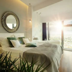 Отель Apartamenty Sky Tower Улучшенные апартаменты с различными типами кроватей фото 7