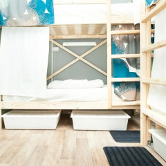 Гостиница Hostels Rus Vnukovo Кровати в общем номере с двухъярусными кроватями фото 8