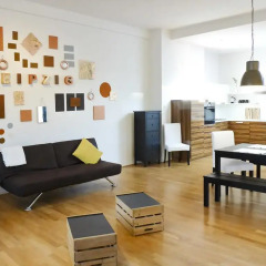 Five Elements Hostel Leipzig Стандартный номер с двуспальной кроватью (общая ванная комната) фото 3