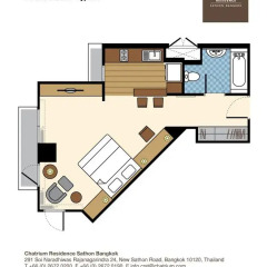 Отель Chatrium Residence Sathon Bangkok 4* Студия Делюкс с различными типами кроватей фото 14