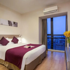 Отель Citadines Xinghai Suzhou 4* Улучшенные апартаменты с различными типами кроватей фото 4
