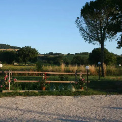 Отель Il Casale dell'Acquabona Монтелупоне приотельная территория