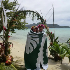 Отель Pension Hibiscus Tahaa пляж