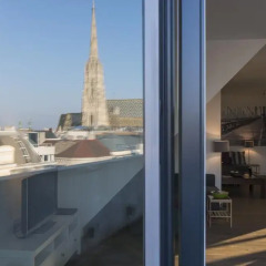 Отель Penthouse Stephansplatz Люкс с различными типами кроватей фото 43