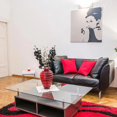 Апартаменты Black & White Apartment Будапешт комната для гостей фото 4