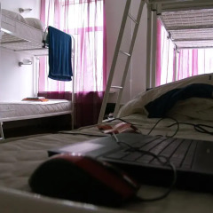 Хостел Online Кровать в общем номере с двухъярусной кроватью фото 4