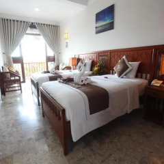 Отель Hoi An River Palm Villas 3* Улучшенная вилла с различными типами кроватей фото 2