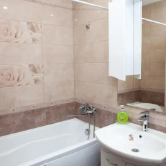 Гостиница Kosmos Apartments na Sovetskoy в Сыктывкаре отзывы, цены и фото номеров - забронировать гостиницу Kosmos Apartments na Sovetskoy онлайн Сыктывкар ванная