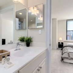 Отель Heaven on Washington Furnished Apartments - Heart of the City США, Вашингтон - отзывы, цены и фото номеров - забронировать отель Heaven on Washington Furnished Apartments - Heart of the City онлайн ванная фото 2