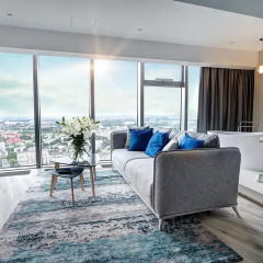 Отель Apartamenty Sky Tower Улучшенные апартаменты с различными типами кроватей фото 14