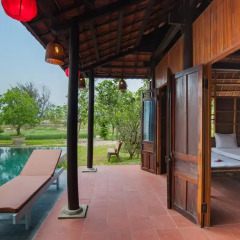 Отель Tra Que Flower Homestay Кровать в общем номере с двухъярусной кроватью фото 3