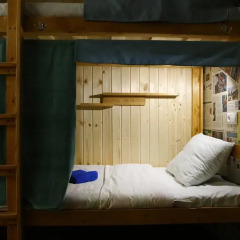 Хостел Хорошие новости Кровать в общем номере с двухъярусной кроватью фото 10