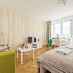 Апартаменты Rondo ONZ P&O Apartments Студия Делюкс с различными типами кроватей