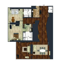 Апартаменты Sky Apartments Rentals Service Улучшенные апартаменты с 2 отдельными кроватями фото 3