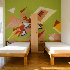 Hostel 4 Rooms Кровать в общем номере с двухъярусной кроватью фото 7