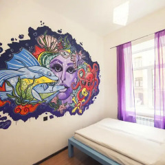 Pururoom Hostel Стандартный номер двуспальная кровать (общая ванная комната) фото 5