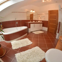 Отель Apartmán Bílá Hora Roudná Пльзень ванная