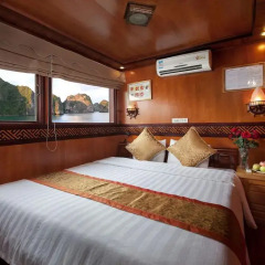 Отель Halong Golden Bay Cruise Номер Делюкс с различными типами кроватей фото 8