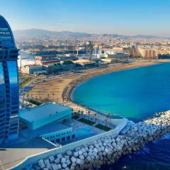 Отель Ático, Terraza & Barbacoa, Park Güell, Apartamento пляж