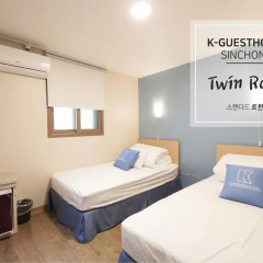 Отель K-guesthouse Sinchon 2 2* Стандартный номер с 2 отдельными кроватями фото 5