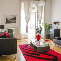 Апартаменты Black & White Apartment Будапешт комната для гостей фото 3