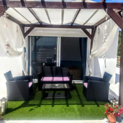 Отель Salonikiou Beach Deluxe Apartments Греция, Аристотелес - отзывы, цены и фото номеров - забронировать отель Salonikiou Beach Deluxe Apartments онлайн балкон
