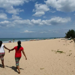 Отель Marine Tourist Beach Guest House Negombo Beach пляж фото 2