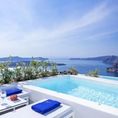 Отель Alti Santorini Suites Люкс повышенной комфортности с различными типами кроватей фото 6