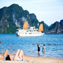 Отель Halong Golden Lotus Cruise Вьетнам, Халонг - отзывы, цены и фото номеров - забронировать отель Halong Golden Lotus Cruise онлайн приотельная территория