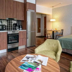 Апартаменты Forenom Serviced Apartments Espoo Tapiola Студия с различными типами кроватей фото 6